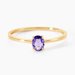 Bague Valentino Or Jaune Améthyste