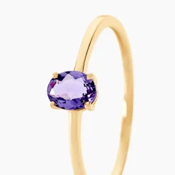 Bague Valentino Or Jaune Améthyste