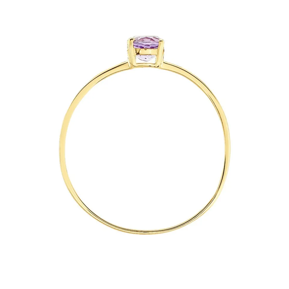 Bague Valentino Or Jaune Améthyste