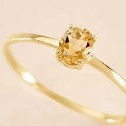 Bague Valentino Or Jaune Citrine