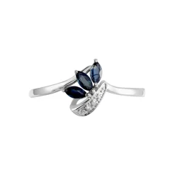 Bague Valy Or Blanc Saphir