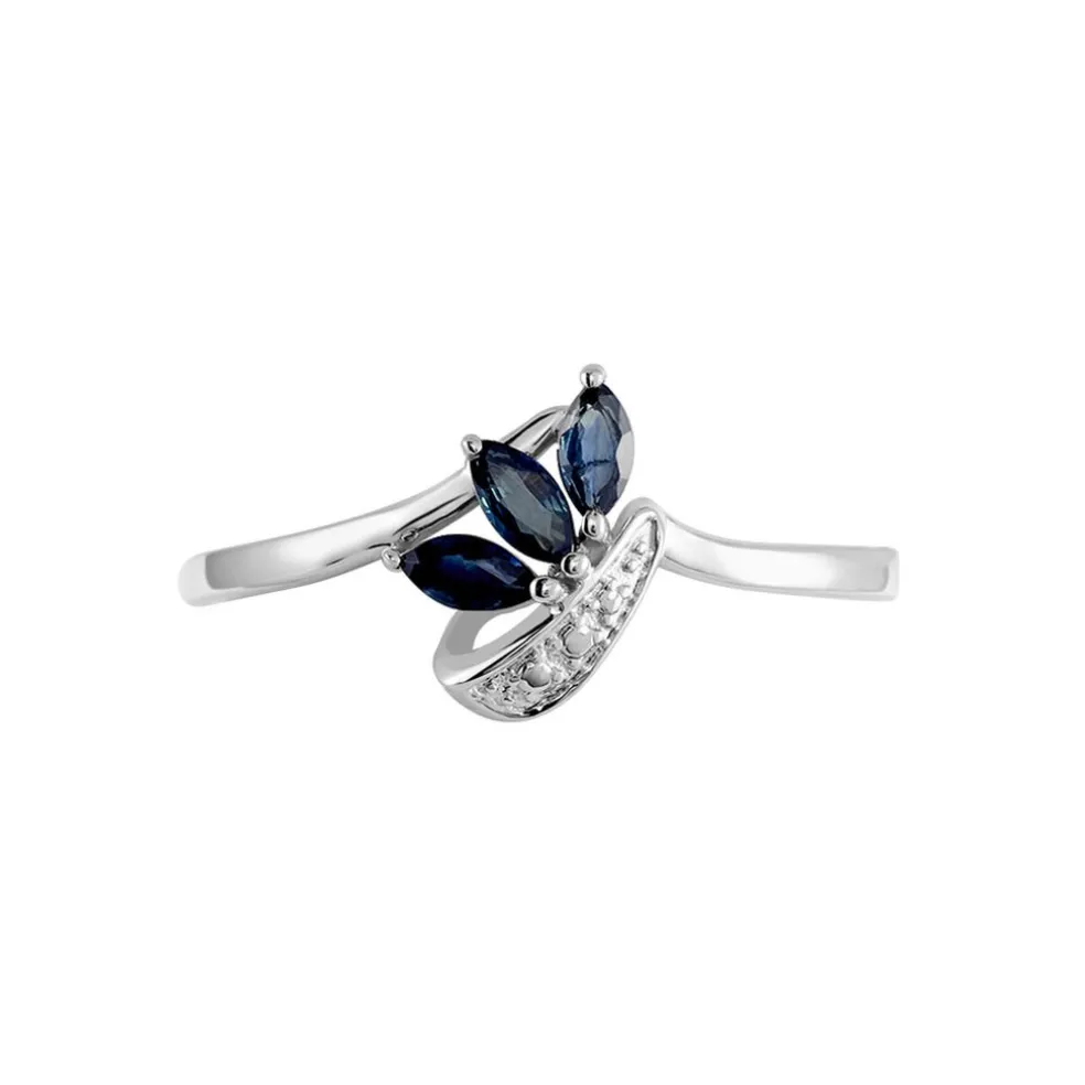 Bague Valy Or Blanc Saphir