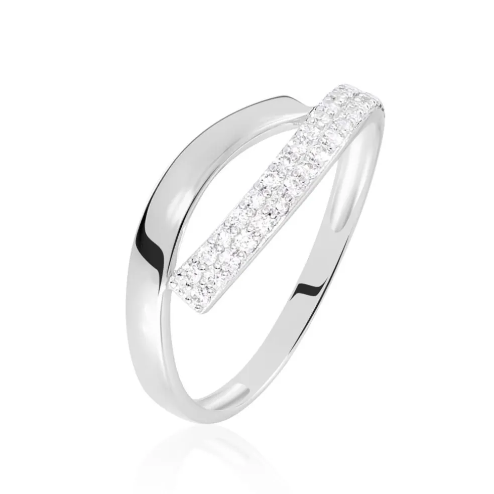 Bague Vero Or Blanc Oxyde De Zirconium