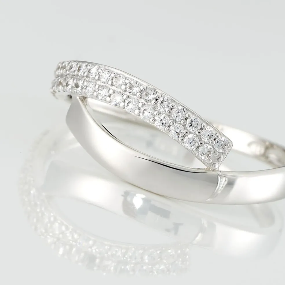 Bague Vero Or Blanc Oxyde De Zirconium