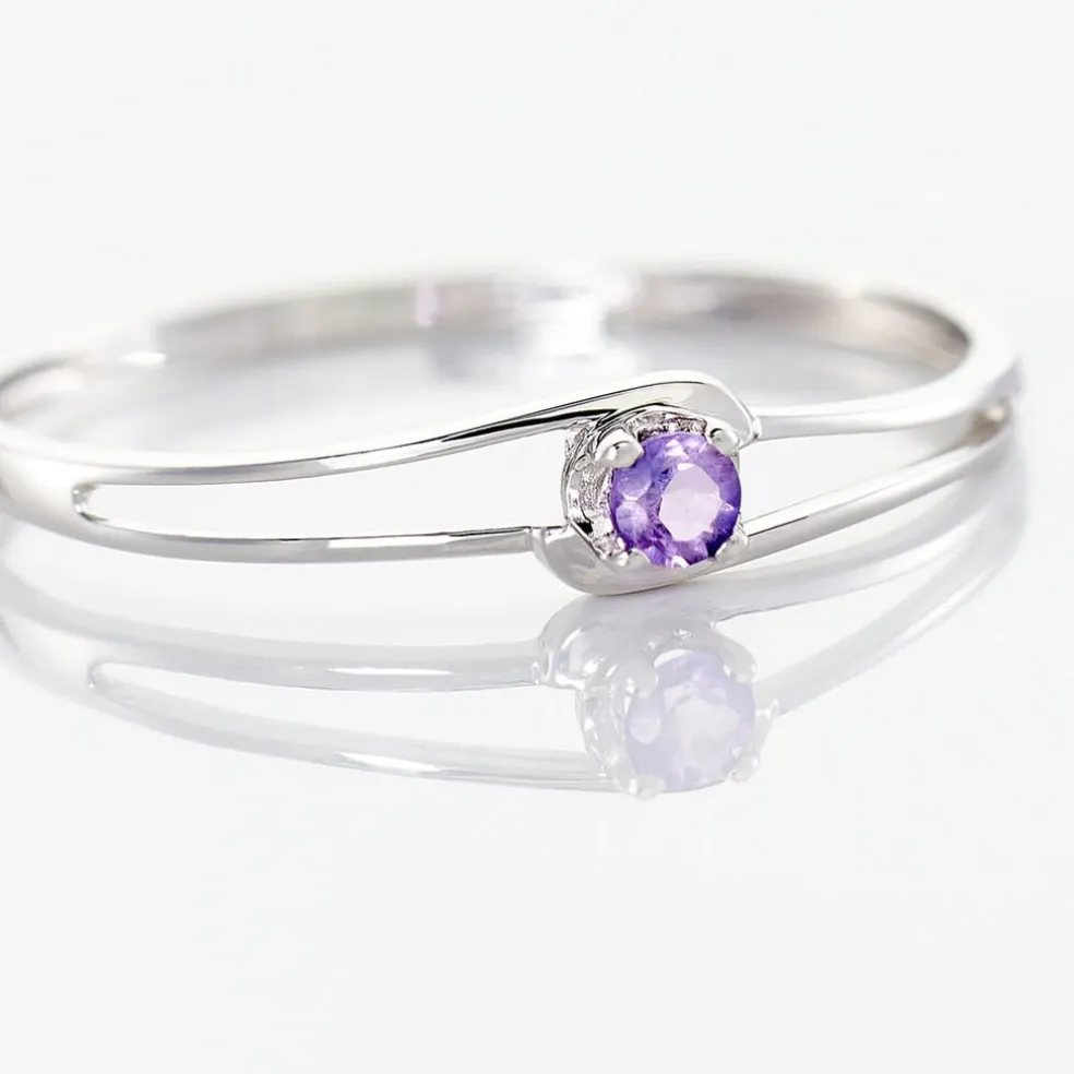 Bague Veroucha Or Blanc Amethyste