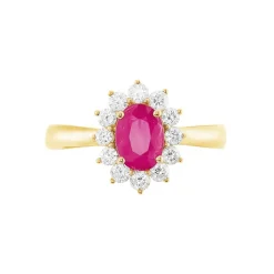 Bague Vladimir Or Jaune Rubis Diamants