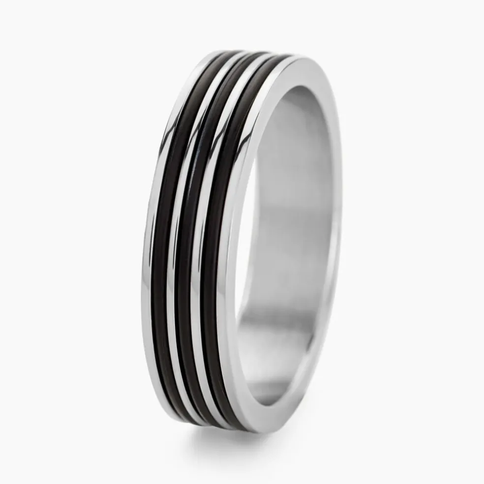 Bague Wallace Acier Blanc