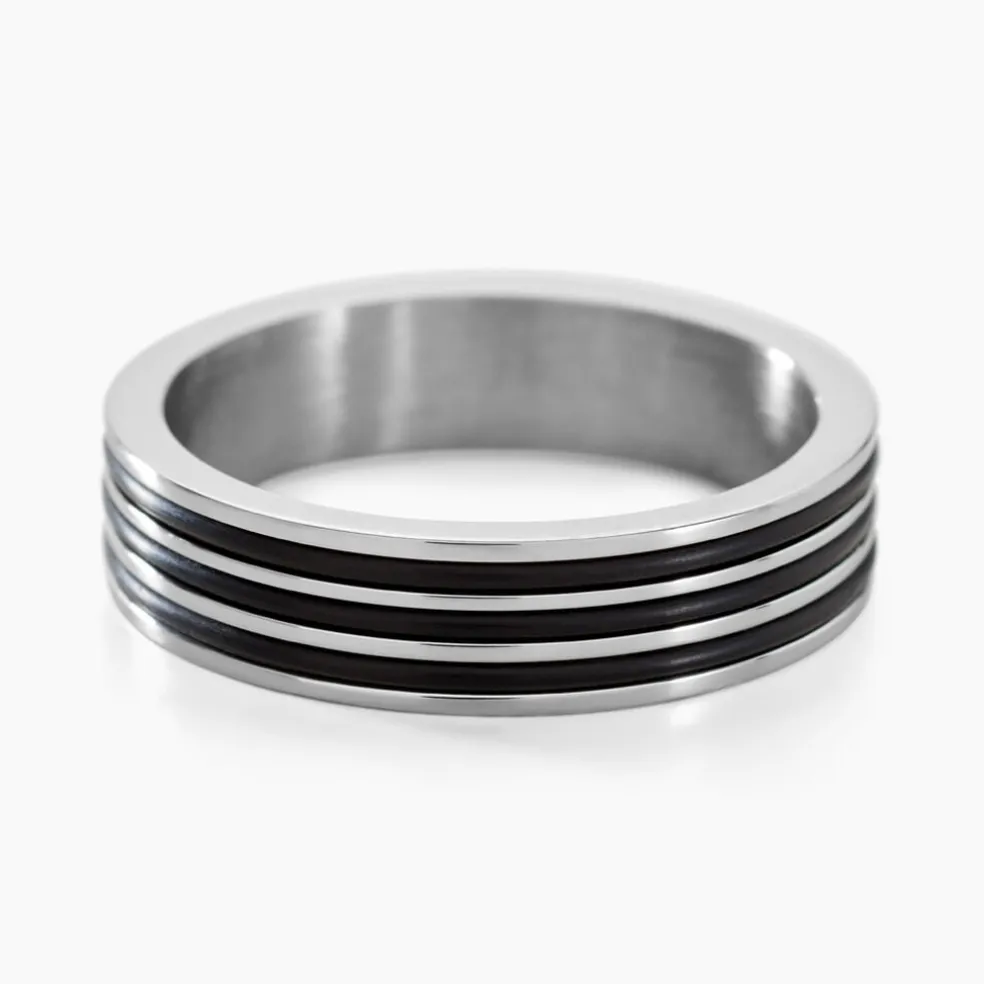 Bague Wallace Acier Blanc
