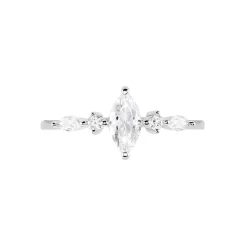Bague Winter Sweetness Argent Blanc Oxyde De Zirconium