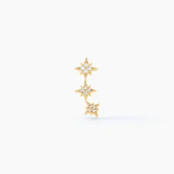 Bijou D'oreille Unitaire Arn Or Jaune Oxyde De Zirconium