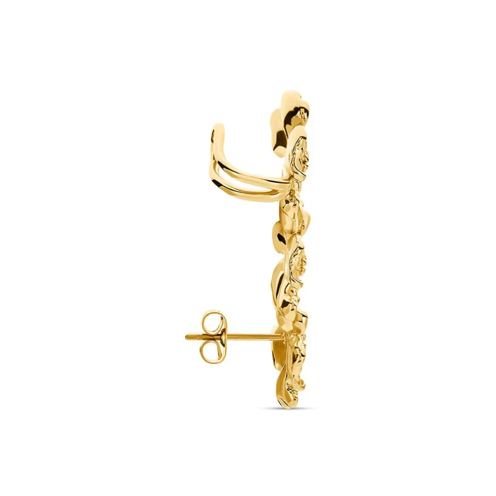 Bijou D'oreille Unitaire Dyonis Acier Jaune