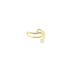 Bijou D'oreille Unitaire Eclat D'etoile Or Jaune Oxyde De Zirconium