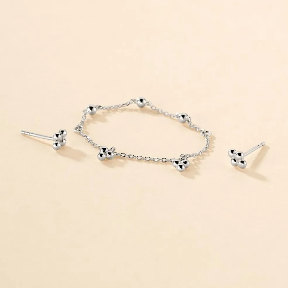 Bijou D'oreille Unitaire Kupla Argent Blanc