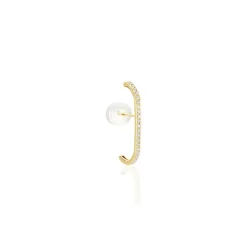 Bijou D'oreille Unitaire Mostyn Or Jaune Oxyde De Zirconium