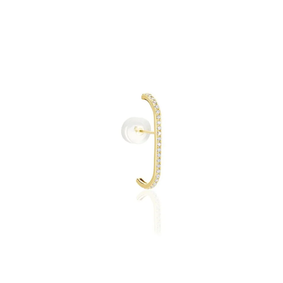 Bijou D'oreille Unitaire Mostyn Or Jaune Oxyde De Zirconium