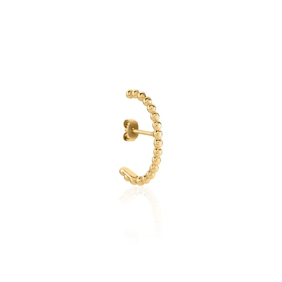 Bijou D'oreille Unitaire Pavlova Plaqué Or Jaune