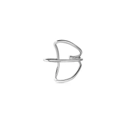 Bijou D'oreille Unitaire Sini Argent Blanc