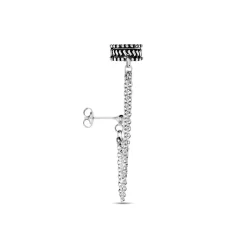 Bijou D'oreille Unitaire Waltraud Argent Blanc