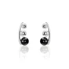 Bijoux D'oreilles Cleya Argent Blanc Céramique