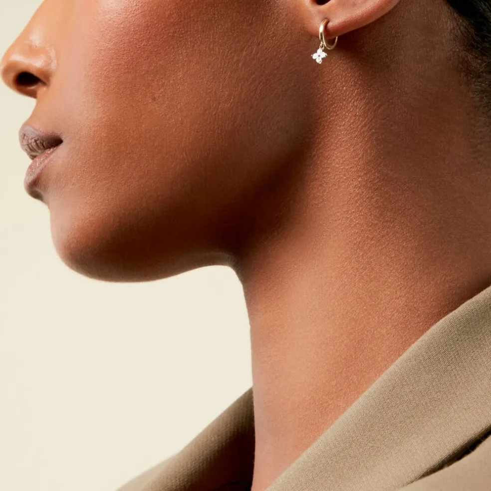 Bijoux D'Oreilles Eternal Spring Or Jaune Diamant
