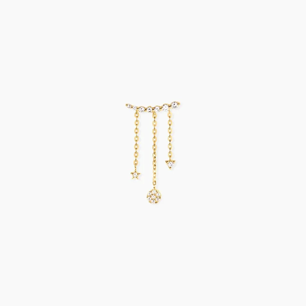Bijoux D'Oreilles Faris Or Jaune Oxyde De Zirconium