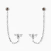 Bijoux D'oreilles Honey Argent Blanc Oxyde De Zirconium