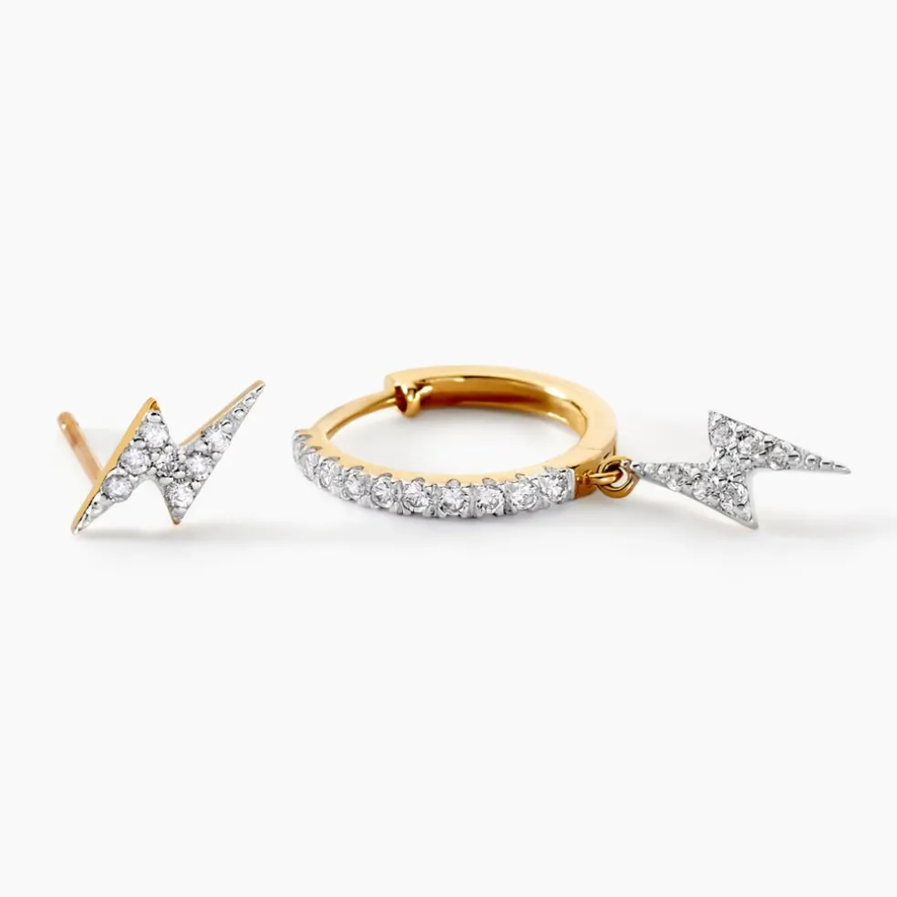 Bijoux D'oreilles Kirsteen Or Jaune Oxyde De Zirconium