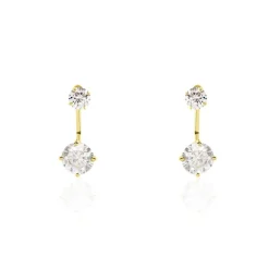 Bijoux D'oreilles Or Jaune Nerius Oxyde