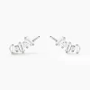 Bijoux D'oreilles Zachary Or Blanc Diamant Synthétique