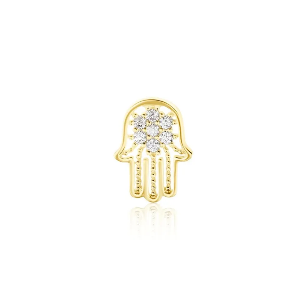 Boucle D'oreille Fachtna Or Jaune Oxyde De Zirconium
