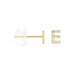 Boucle D'oreille Puce Unitaire Jodoca Or Jaune Oxyde De Zirconium