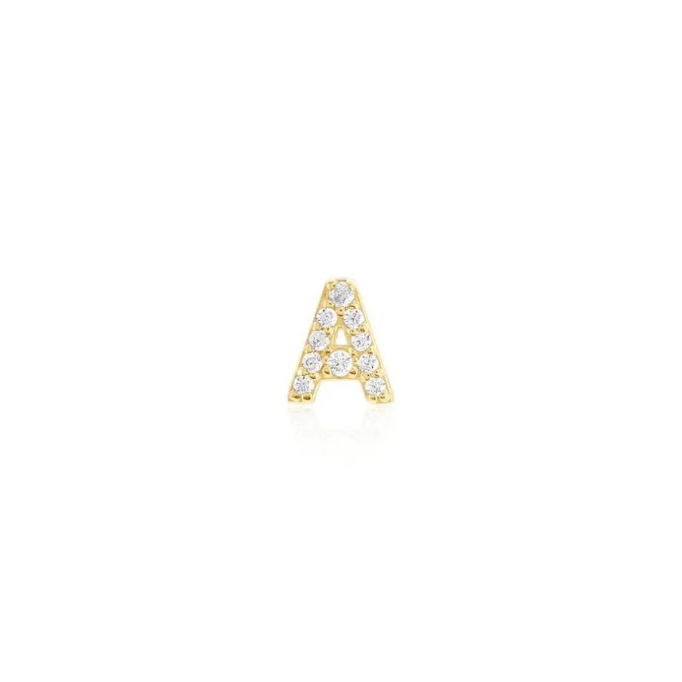 Boucle D'oreille Puce Unitaire Jodoca Or Jaune Oxyde De Zirconium