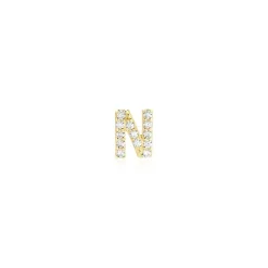Boucle D'oreille Puce Unitaire Jodoca Or Jaune Oxyde De Zirconium
