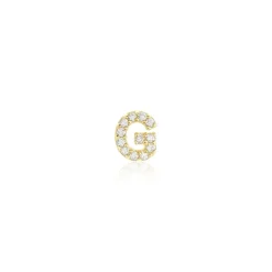 Boucle D'oreille Puce Unitaire Jodoca Or Jaune Oxyde De Zirconium