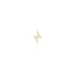 Boucle D'oreille Puce Unitaire Jusa Or Jaune Oxyde De Zirconium