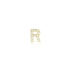 Boucle D'oreille Puce Unitaire Jodoca Or Jaune Oxyde De Zirconium