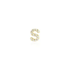 Boucle D'oreille Puce Unitaire Jodoca Or Jaune Oxyde De Zirconium