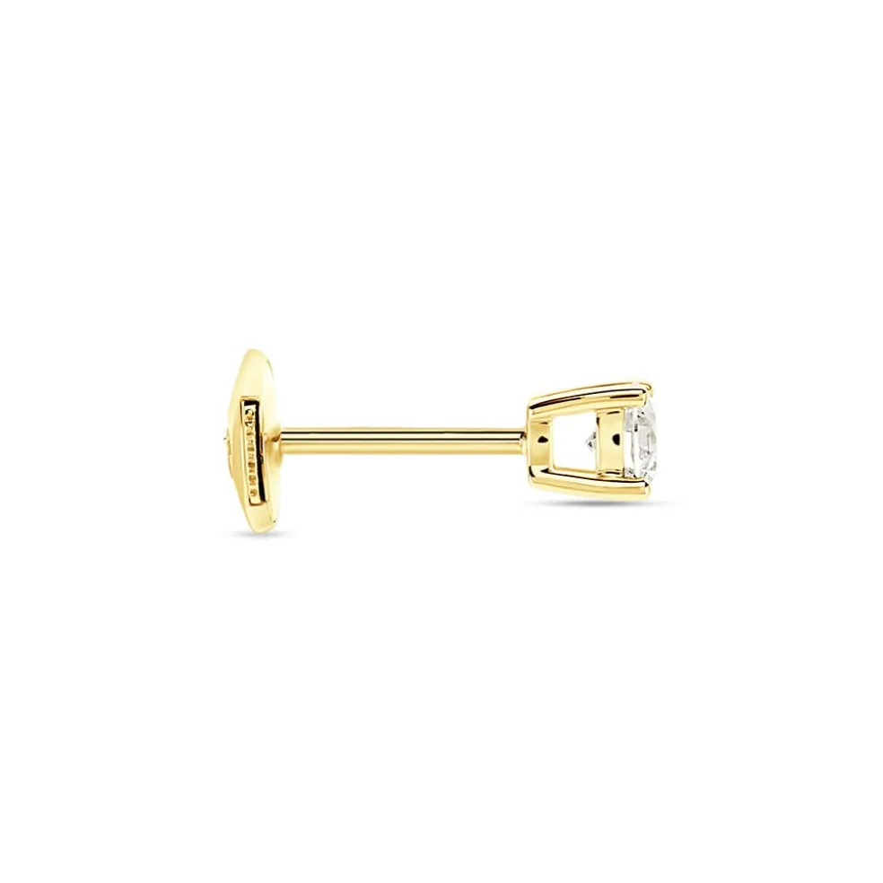 Boucle D'oreille Puce Unitaire Victoria Or Jaune Diamant