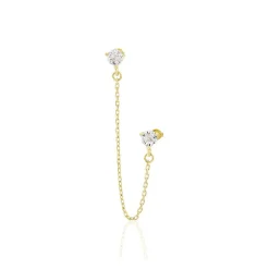 Boucle D'oreille Unitaire Pendante Viviette Or Jaune Oxyde