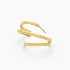Boucle D'oreille Unitaire Agave Acier Jaune