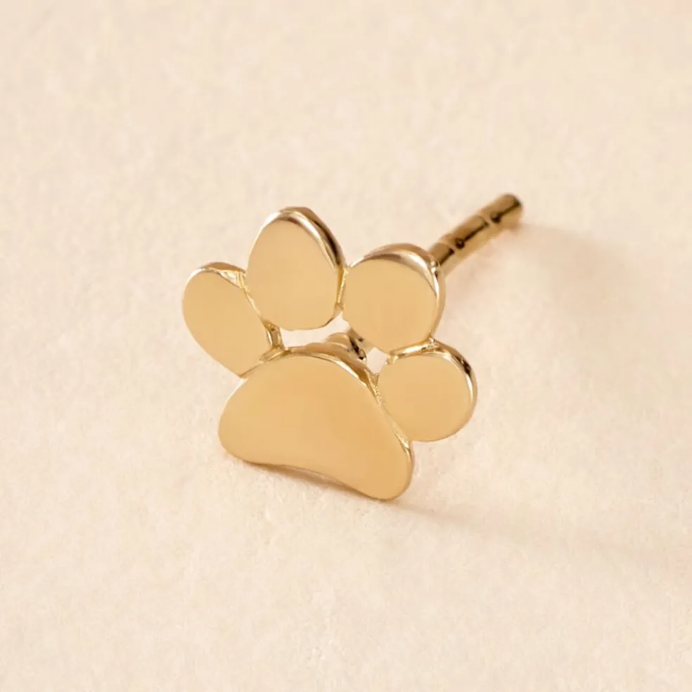 Boucles D'oreille Puce Unitaire Joya Or Jaune