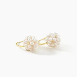 Boucles D'oreilles Adon Semi-baroques Or Jaune Perle De Culture