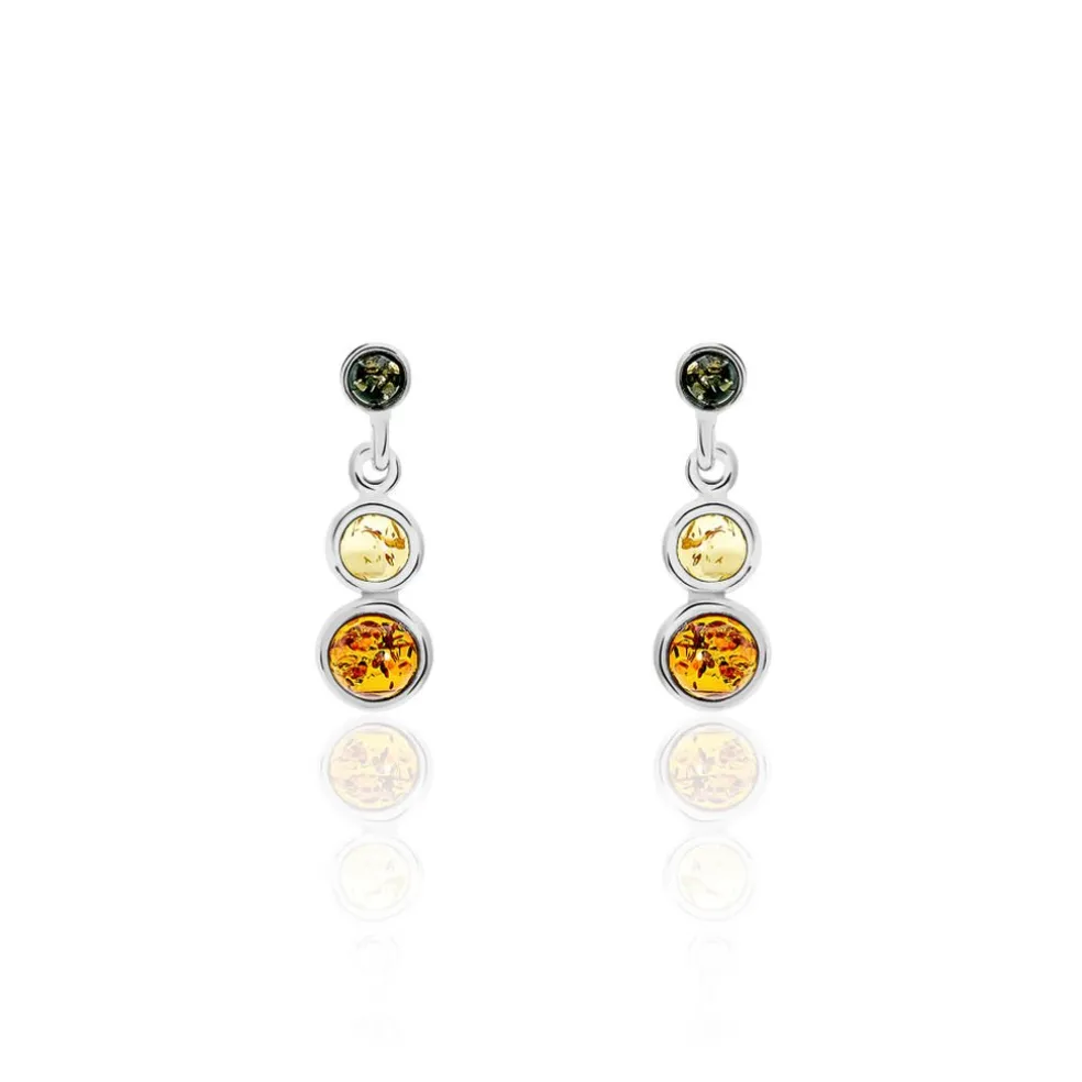 Boucles D'oreilles Argent Blanc Rosalie Ambres