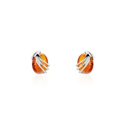 Boucles D'oreilles Argent Blanc Aleina Ambres