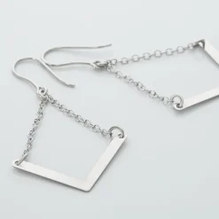Boucles D'oreilles Argent Blanc  Lakia