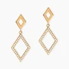 Boucles D'oreilles Brody Plaqué Or Jaune Oxydes De Zirconium