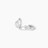 Boucles D'oreilles Celimene Rondes Argent Blanc Oxyde De Zirconium