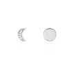 Boucles D'oreilles Dépareillées Lyana Argent Blanc Oxyde De Zirconium