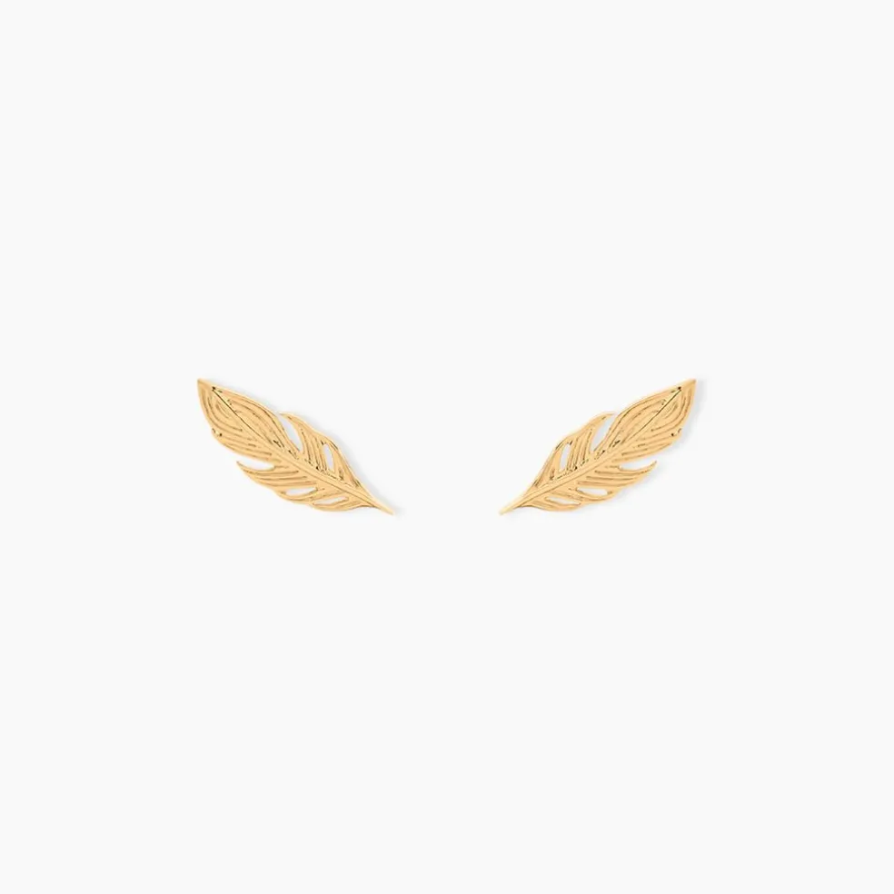 Boucles D'oreilles Grimpantes Hanae Plaqué Or Jaune