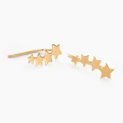 Boucles D'oreilles Grimpantes Plaqué Or Nayeli